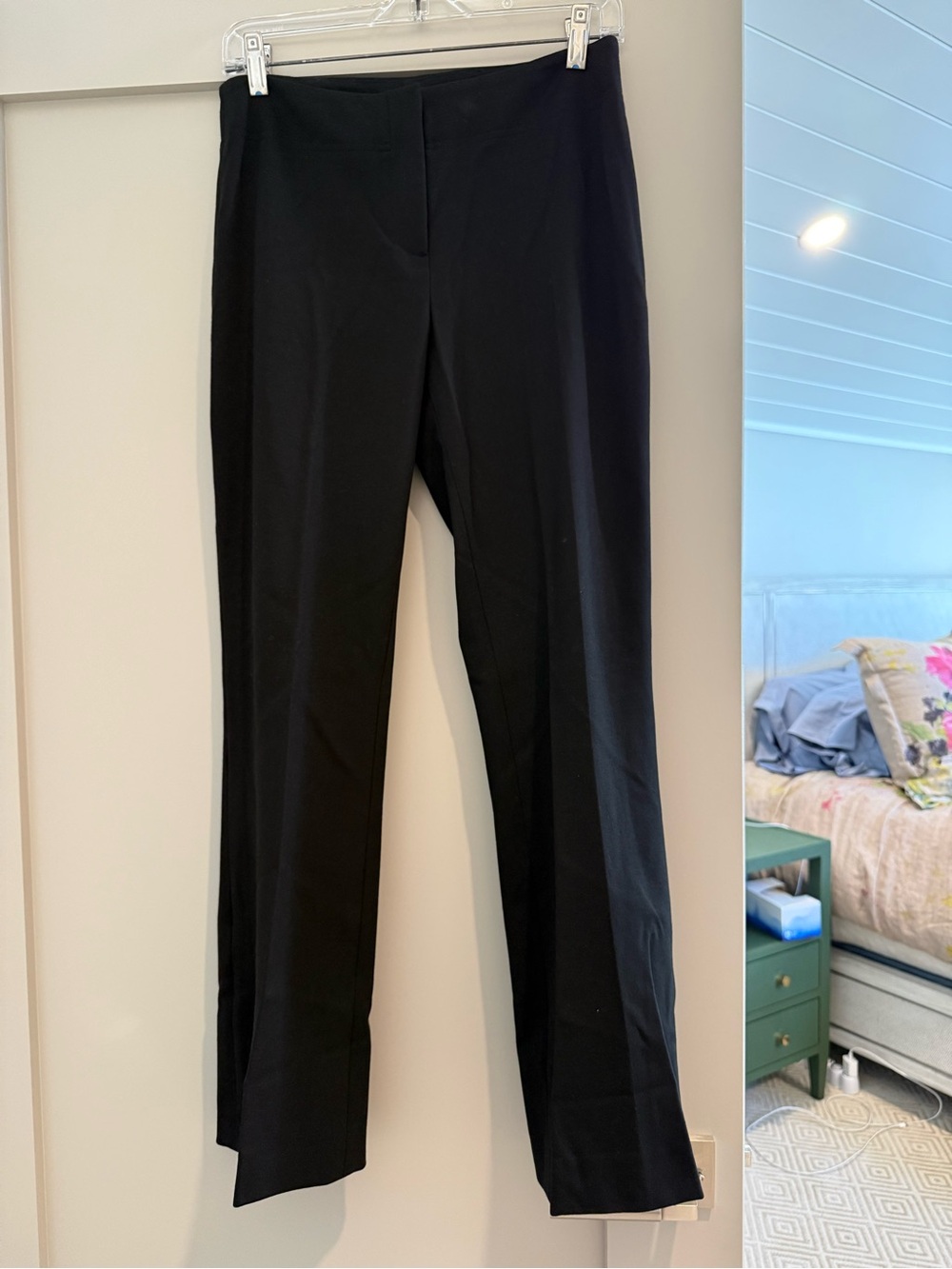 Women's Black Straight-Leg Dress Pants